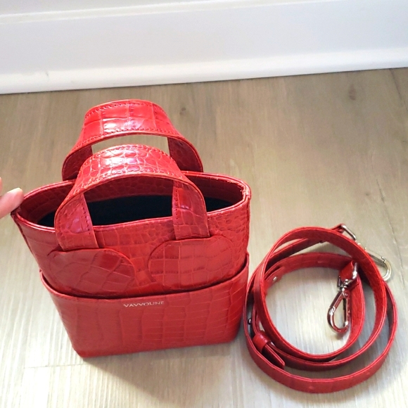 Vavvoune Sunsa Red Croco Bag - Picture 5 of 11